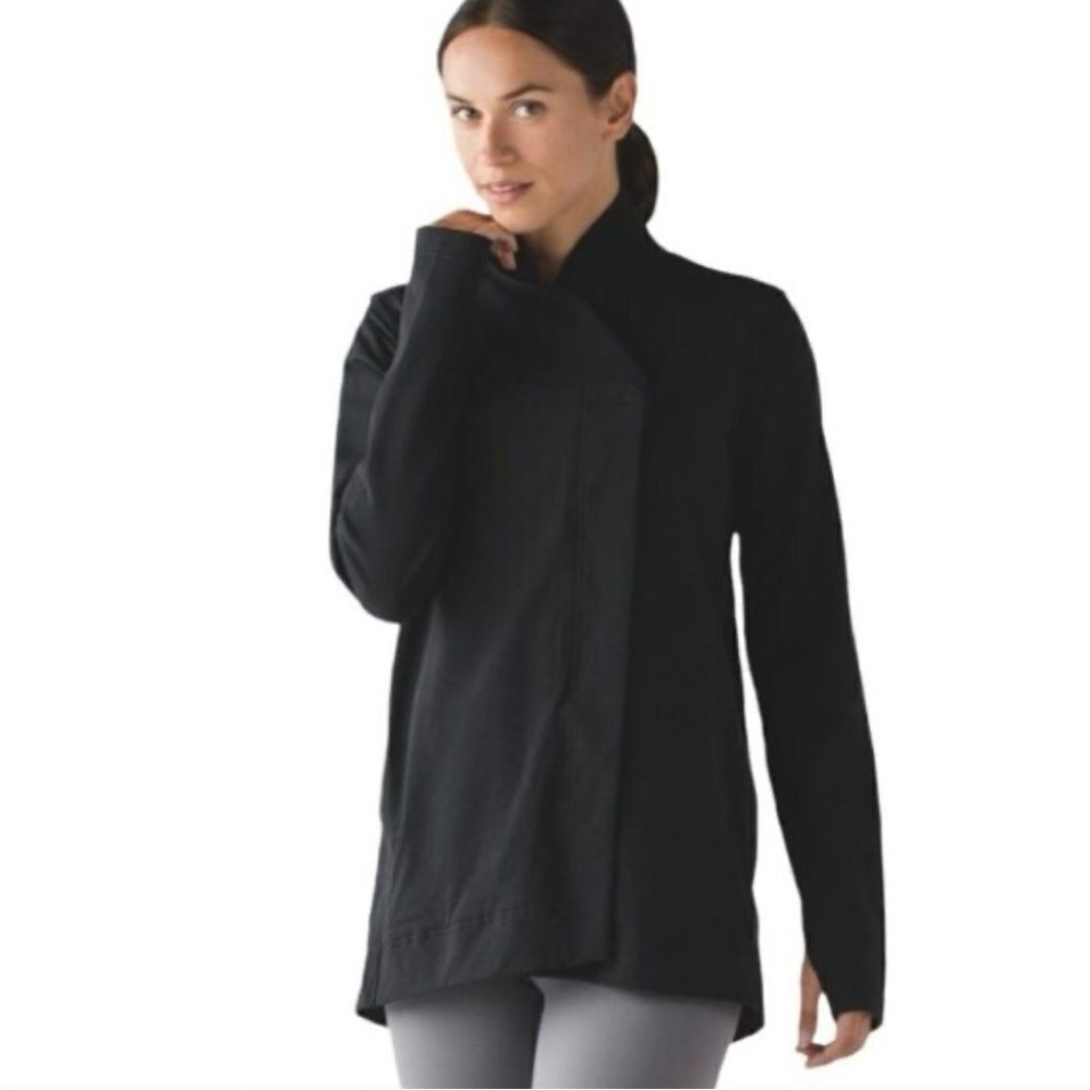 Lululemon Black Belle Wrap Cardigan Sweatshirt - Picture 1 of 16